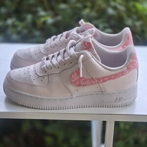Nikes Air Force Ones Pink Women's Sneakers